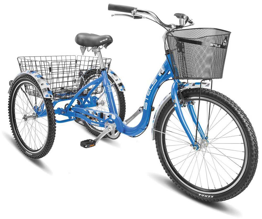 Купить Дорожный велосипед 24" Stels Energy-IV 3-х колесный V020 СИНИЙ