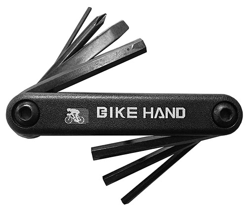 Купить Шестигранники набор в ноже Bike Hand YC-270 черный (7 штук +2 отвертки)