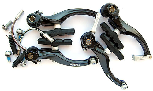Купить Тормоз V-Brake ALHONGA тормоз алюм. БЕЗ РУЧЕК И ТРОСОВ