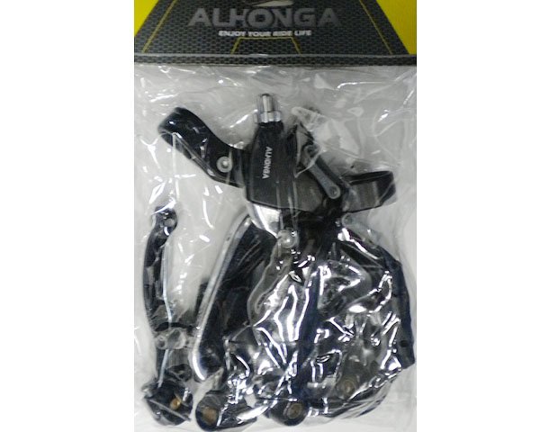 Купить Тормоз V-Brake ALHONGA тормоз алюм. + алюм. ручки прорезиненные + тросса